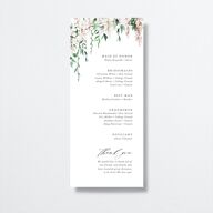 Romantic Wisteria Wedding Programs Pink Cotton Signature