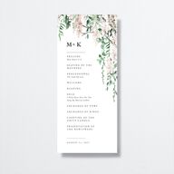 Romantic Wisteria Wedding Programs Pink Cotton Signature
