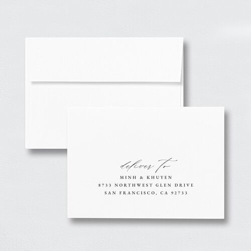 Romantic Wisteria Wedding Response Card Standard Envelopes White Standard Purple Petal Return Address