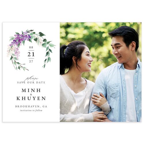 Romantic Wisteria Save The Date Cards - 