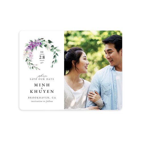 Romantic Wisteria Save The Date Magnets