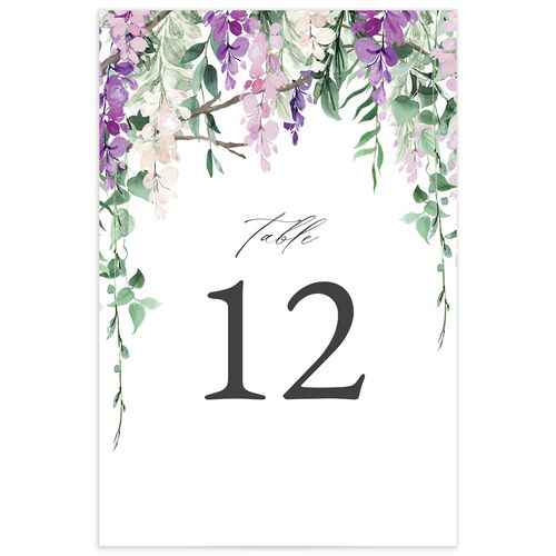 Romantic Wisteria Table Numbers