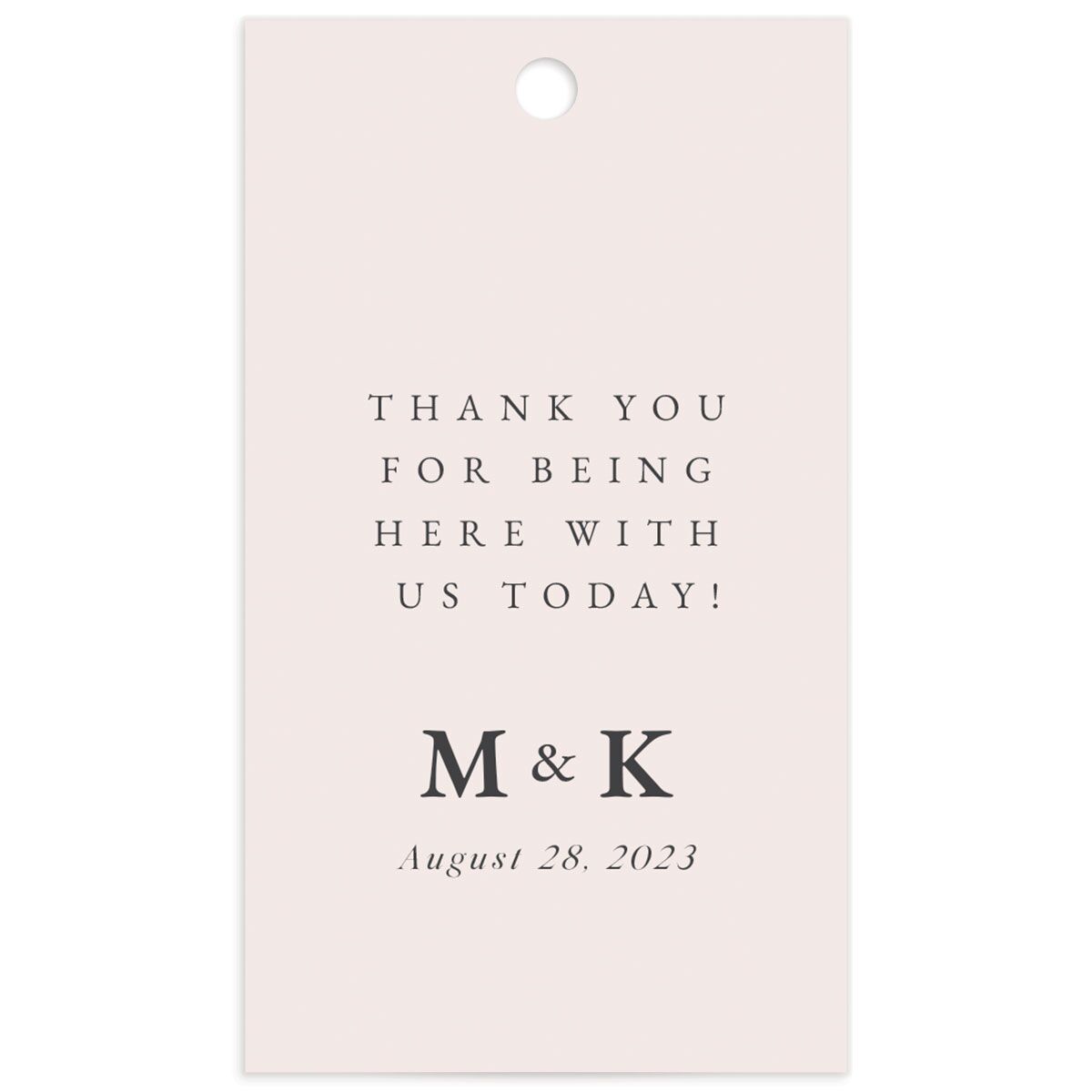 Enchanting Wisteria Favor Gift Tags front in pink