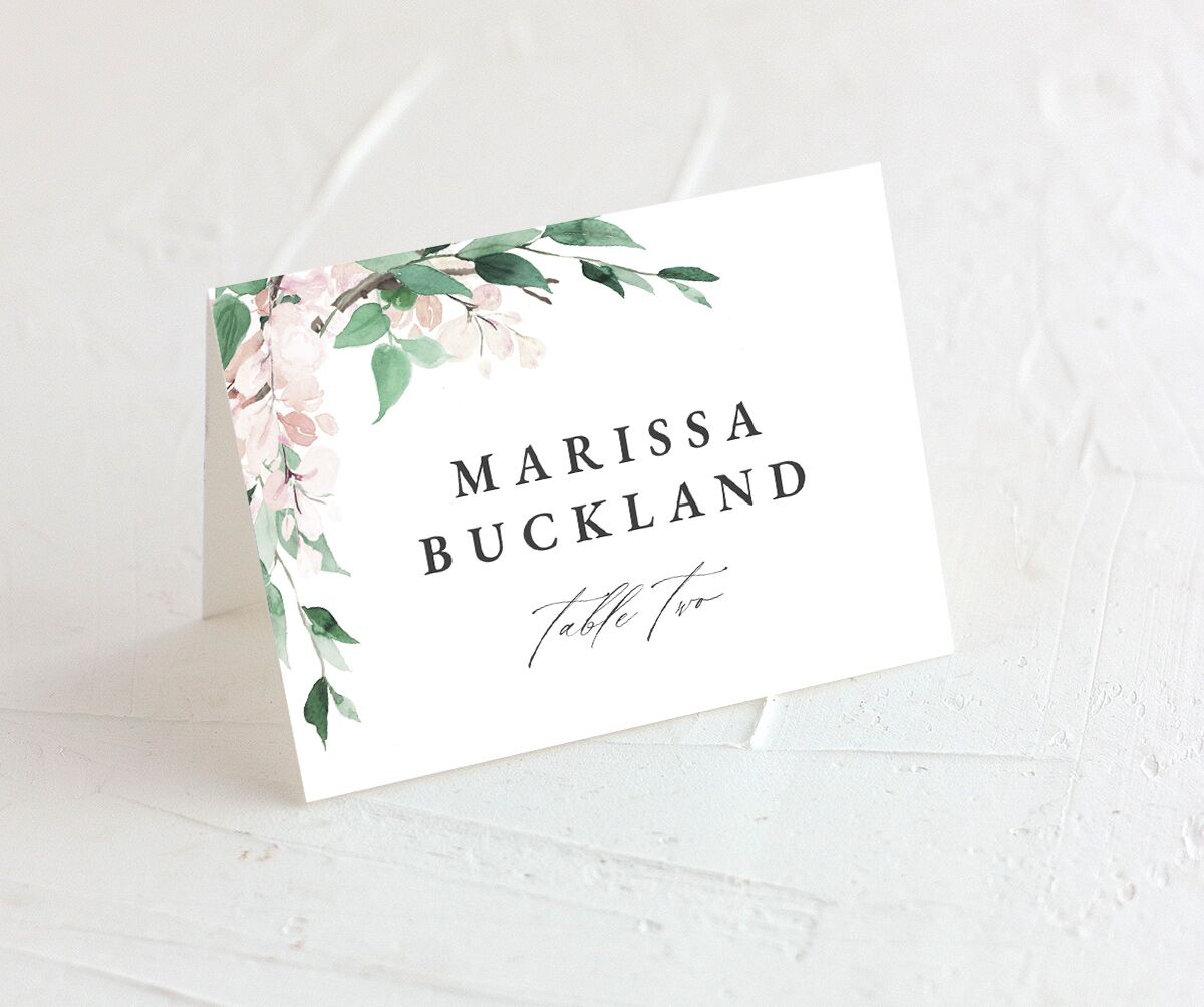 Enchanting Wisteria Place Cards front