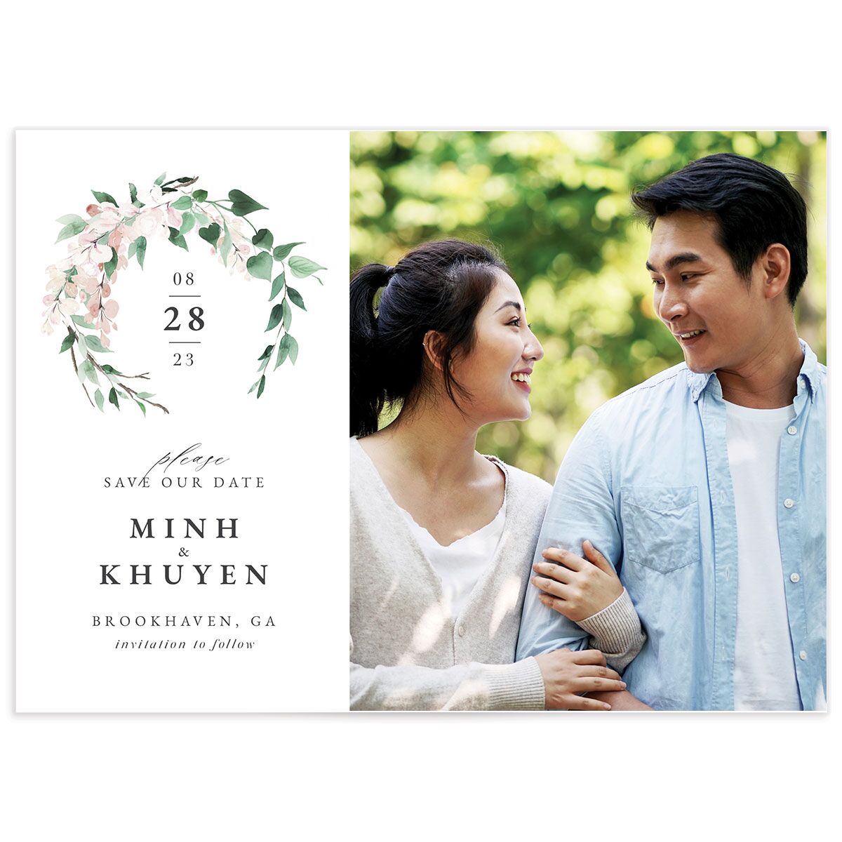 Enchanting Wisteria Save the Date Cards