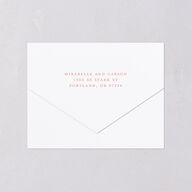 Maximalist Floral Crest All-in-One Wedding Invitations Pink Cotton Signature Light Both Recipient and Return Addresses No