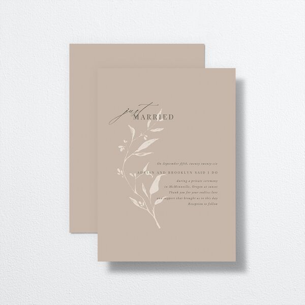 Rustic Minimal Change the Date Cards Champagne Signature