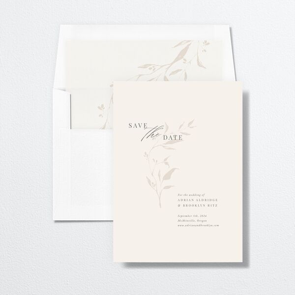 Rustic Minimal Save The Date Cards envelope-and-liner