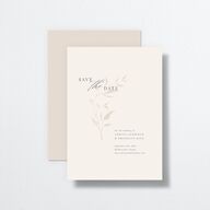 Rustic Minimal Save The Date Cards Champagne Signature No