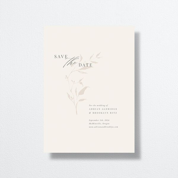Rustic Minimal Save The Date Cards Champagne Signature No