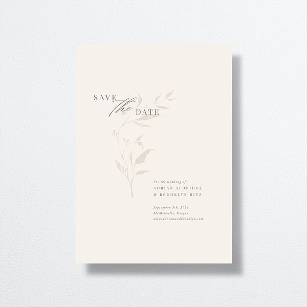Rustic Minimal Save The Date Cards front