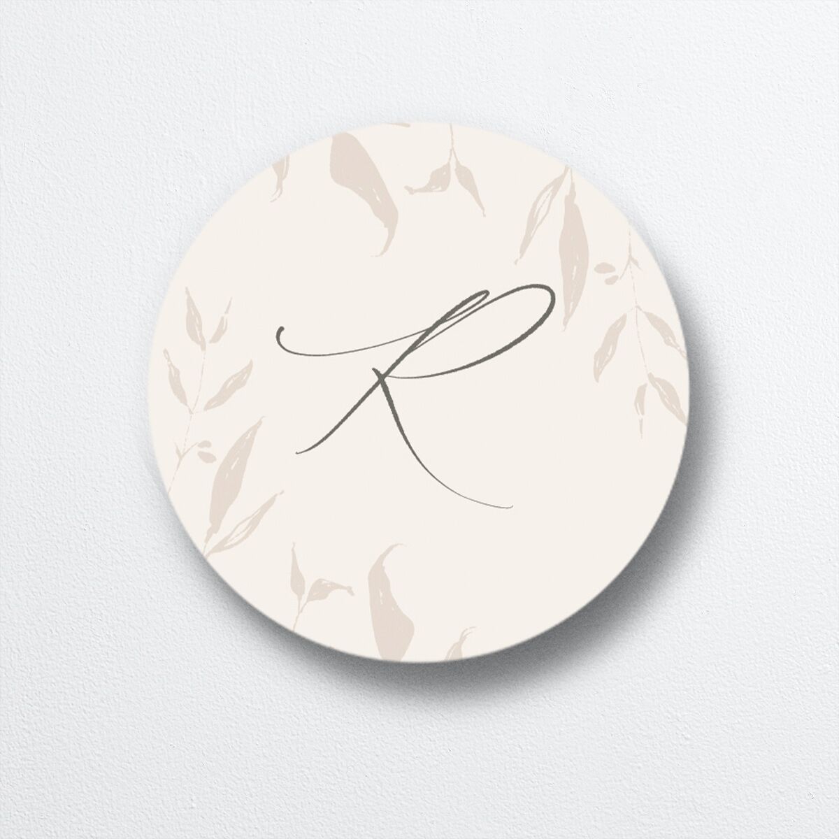 Rustic Minimal Wedding Stickers front