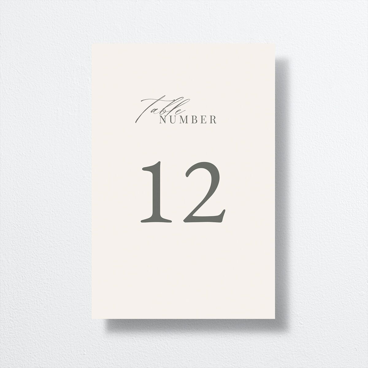 Rustic Minimal Table Numbers Champagne Signature
