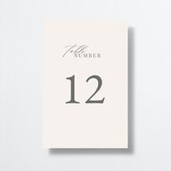 Rustic Minimal Table Numbers Champagne Signature