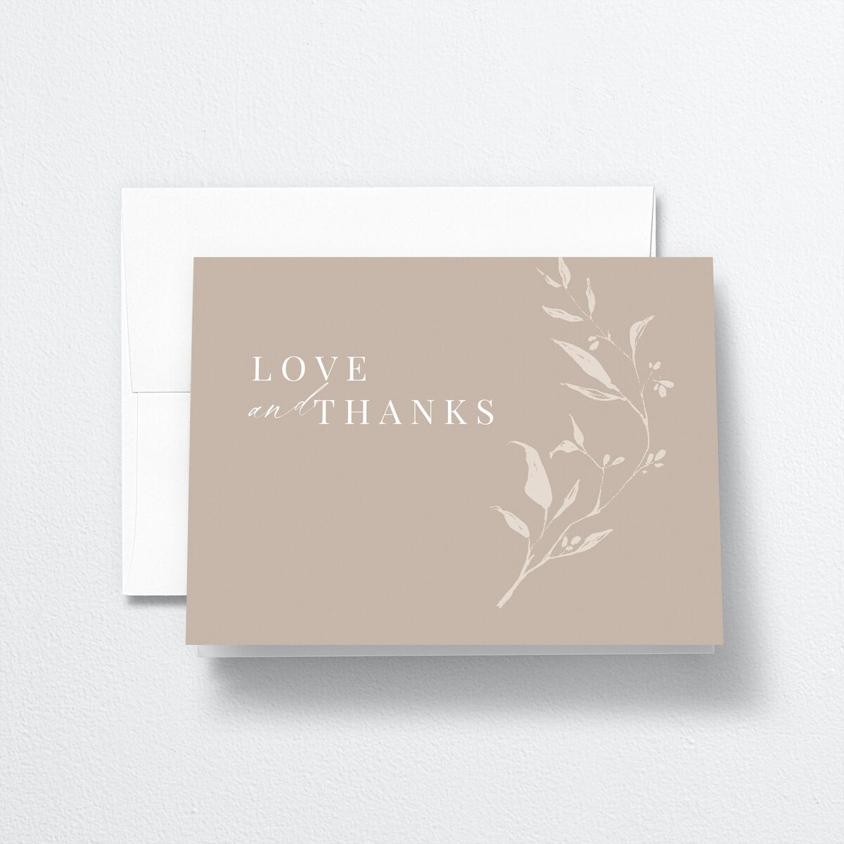 Rustic Minimal Thank You Cards front