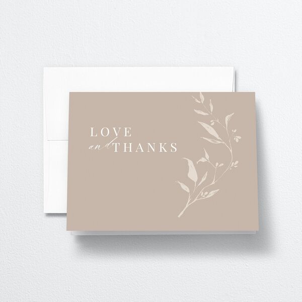 Rustic Minimal Thank You Cards Champagne
