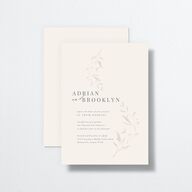 Rustic Minimal Wedding Invitations Champagne Signature No