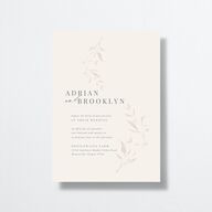 Rustic Minimal Wedding Invitations Champagne Signature No