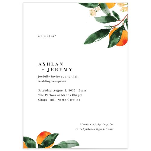 Orange Citrus Change the Date Cards - 