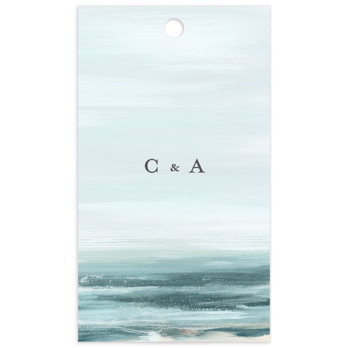 Painted Beach Favor Gift Tags back