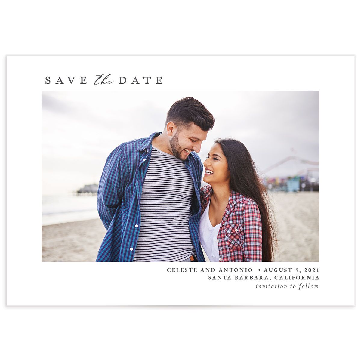 Painted Beach Save The Date Cards