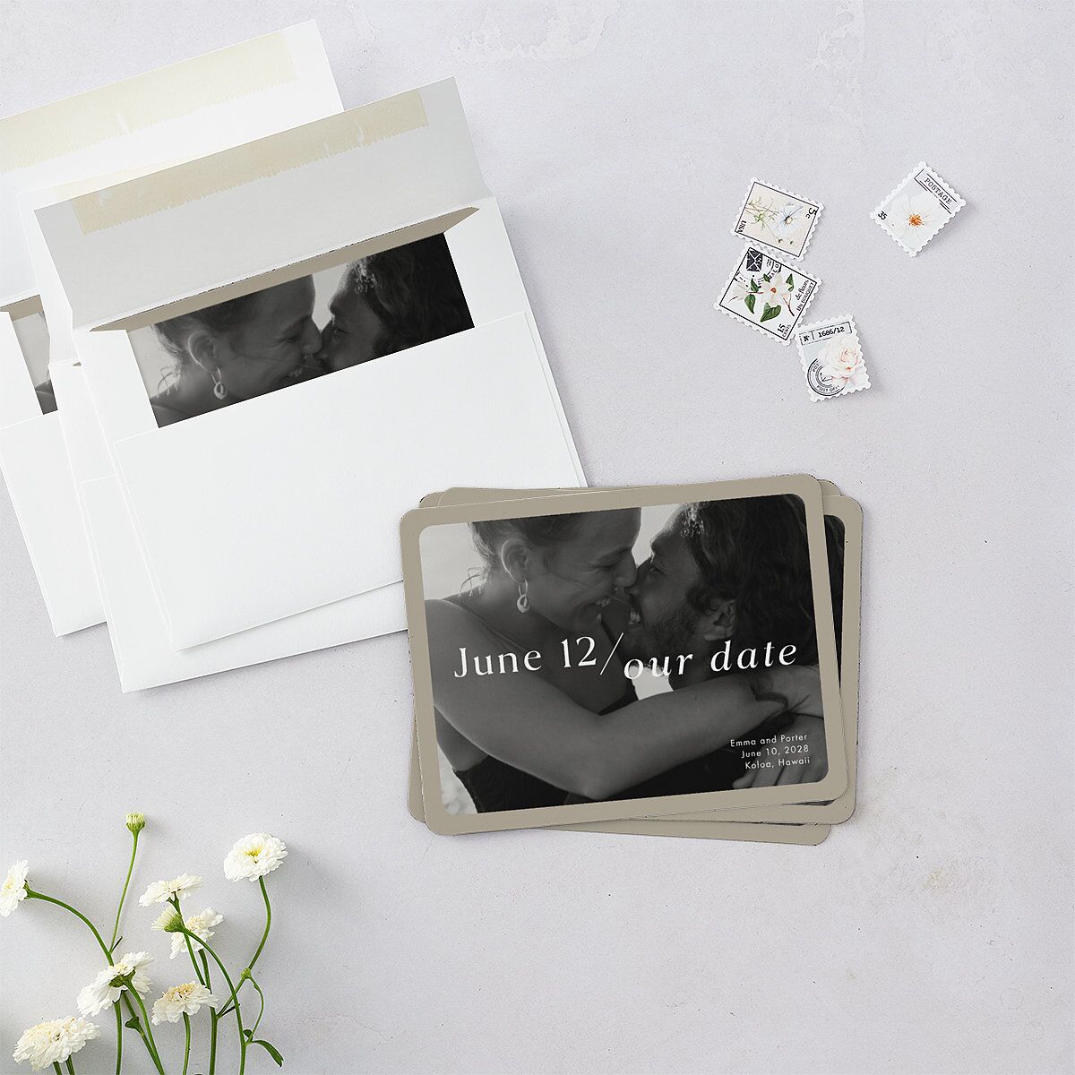 You and Me Save The Date Magnets Fawn Magnet Paper