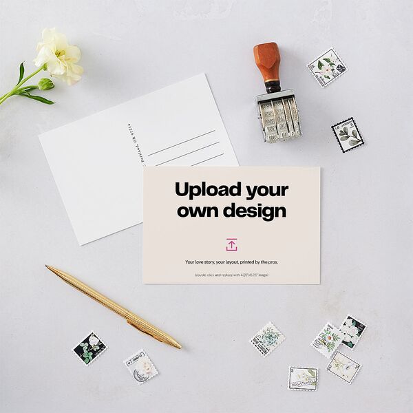 Upload Your Own Design Landscape Thank You Postcards Pure White