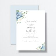 Elegant Hydrangea Bridal Shower Invitations Dusty Blue Signature Standard