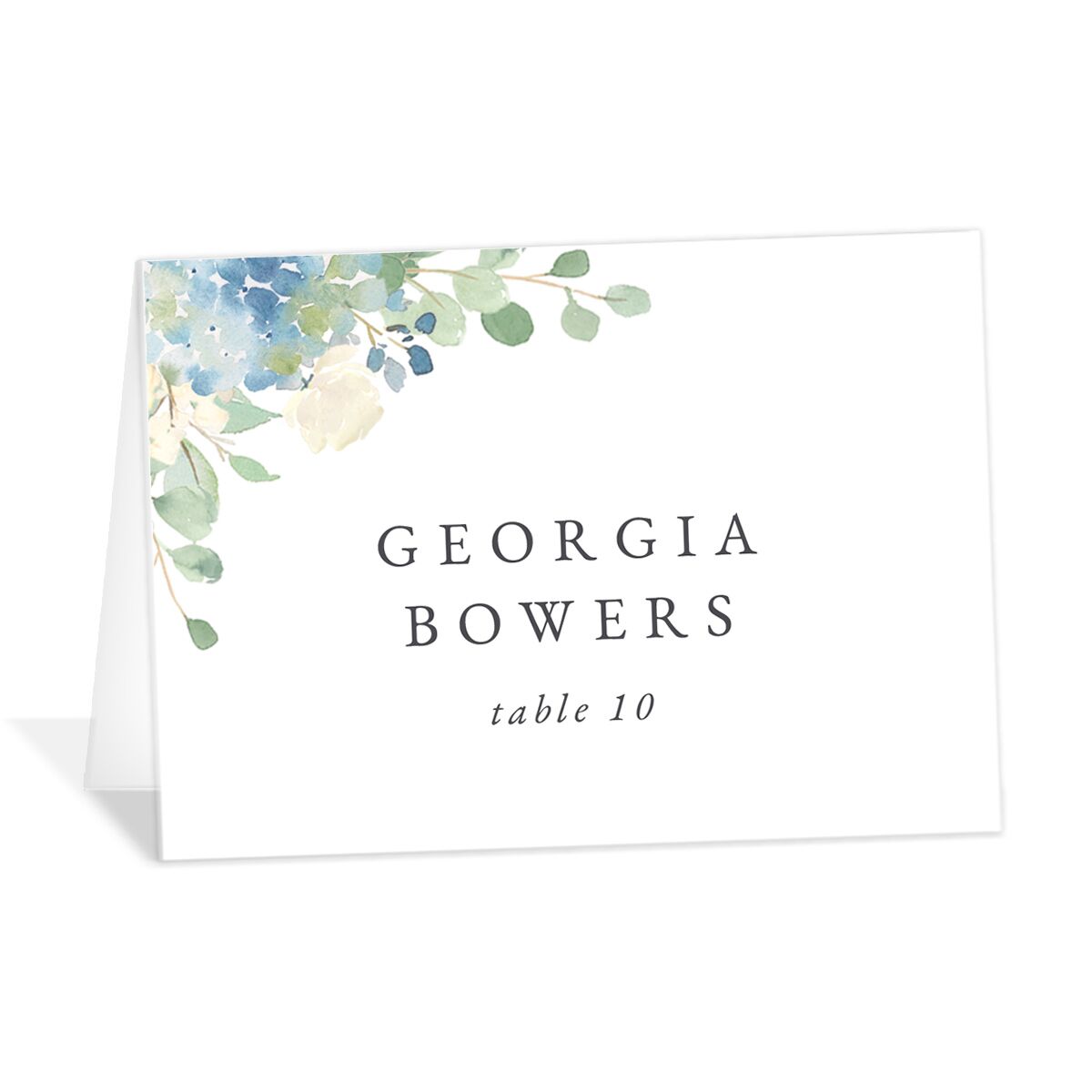 Elegant Hydrangea Place Cards