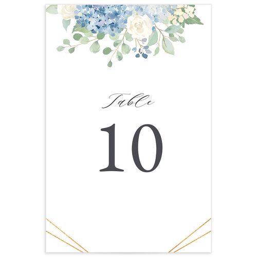 Watercolor Hydrangea Table Numbers
