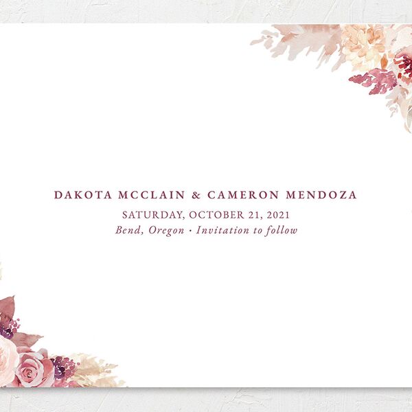 Blush Bouquets Save the Date Cards Blossom Signature smooth No