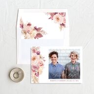 Blush Bouquets Save the Date Cards Blossom Signature smooth No