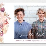 Blush Bouquets Save the Date Cards Blossom Signature smooth No