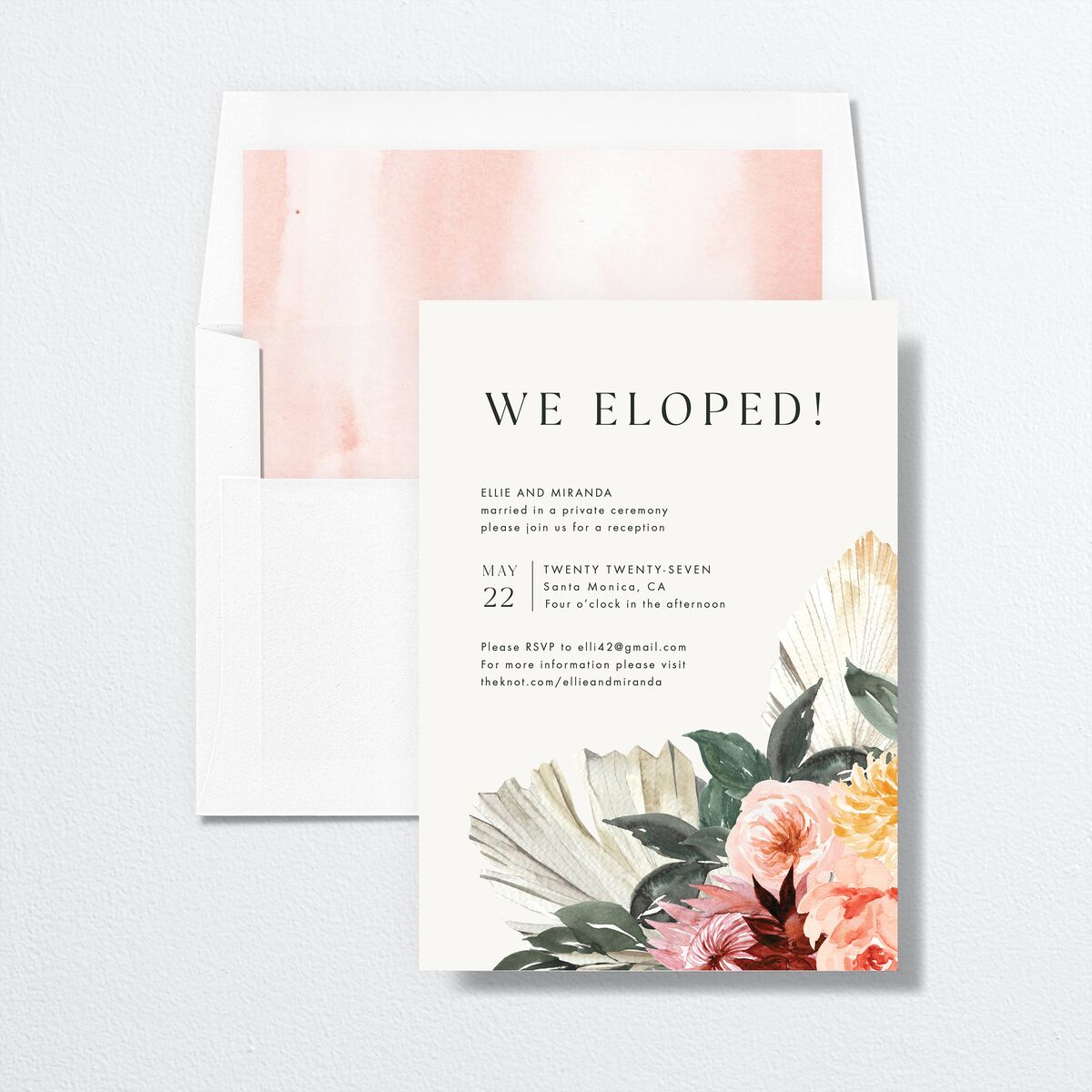 California Florals Change the Date Cards Cotton Signature