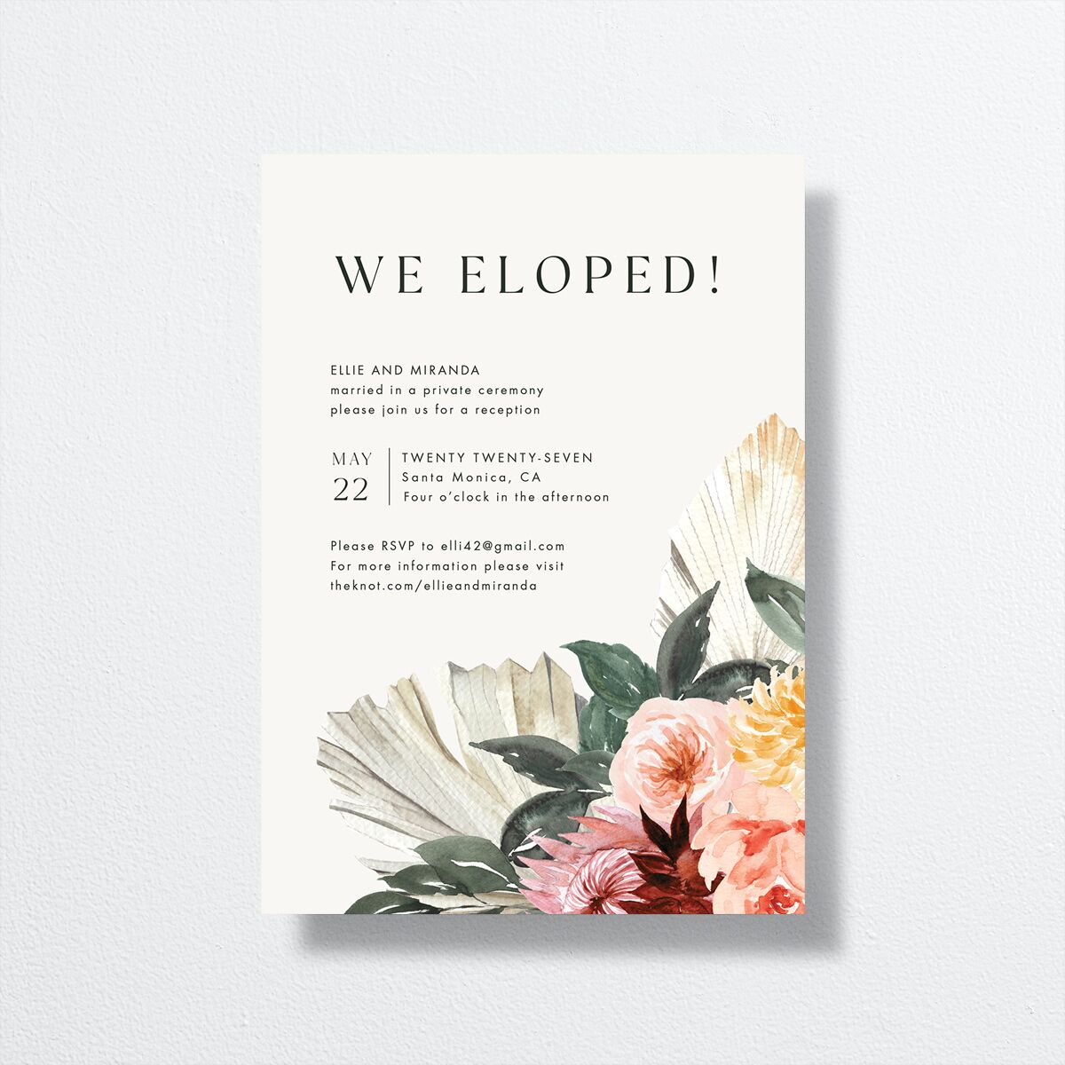 California Florals Change the Date Cards Cotton Signature