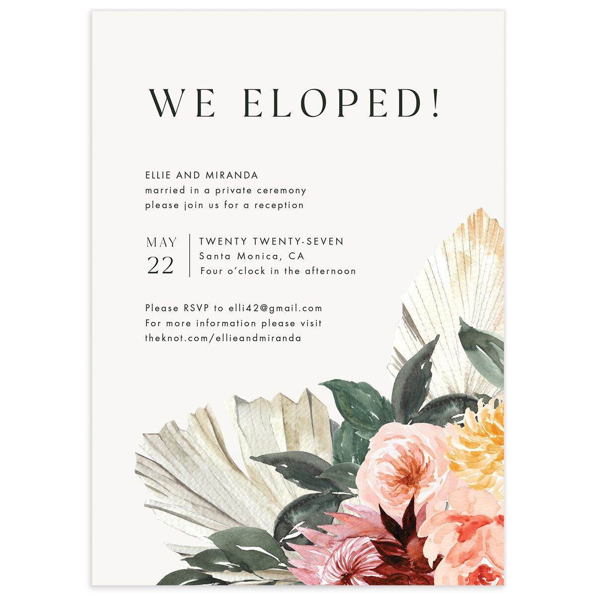 California Florals Change the Date Cards