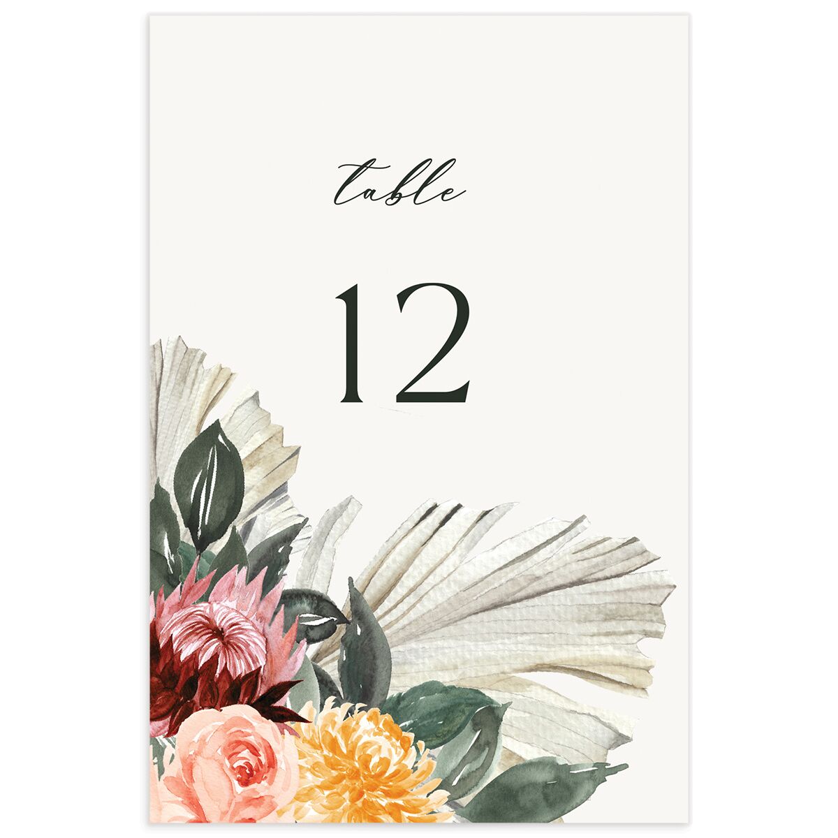 California Florals Table Numbers