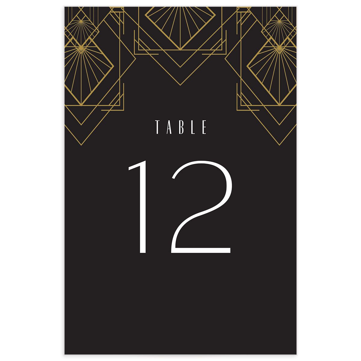 Formal Deco Table Numbers Midnight Signature