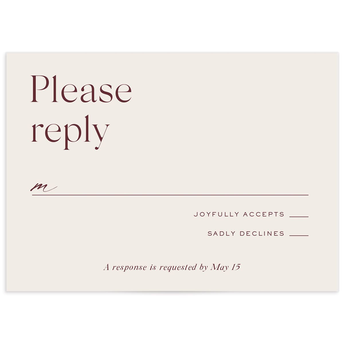 Modern Love Wedding Response Cards