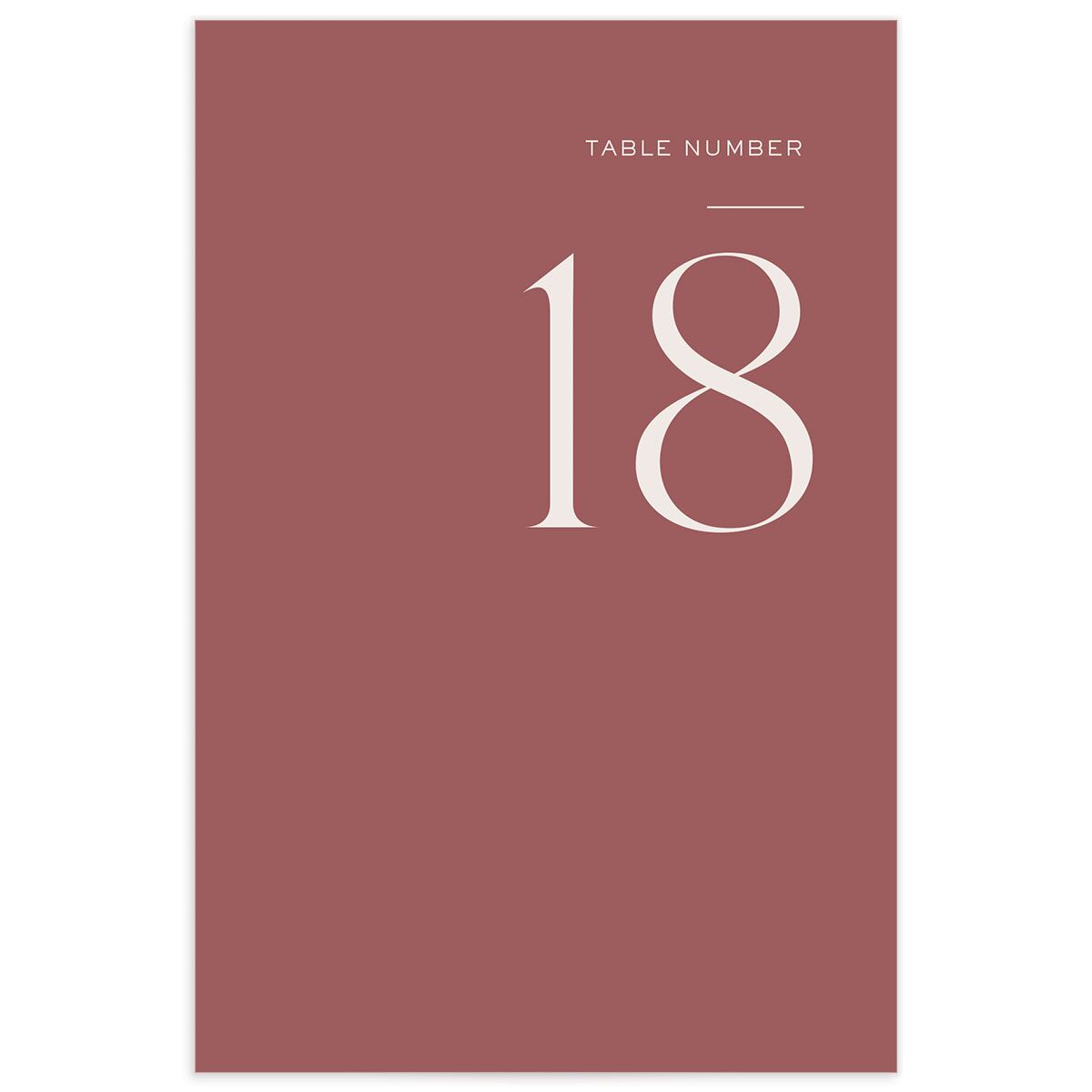 Modern Love Table Numbers