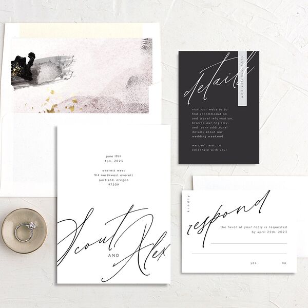 Modern Script Standard Envelope Liners Standard Pure White