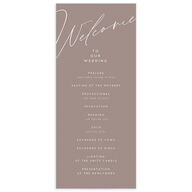 Modern Script Wedding Programs Pure White Signature