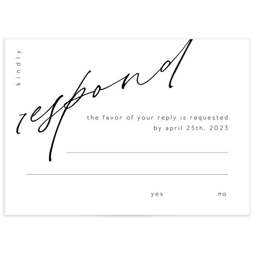Modern Script Wedding Response Cards - 