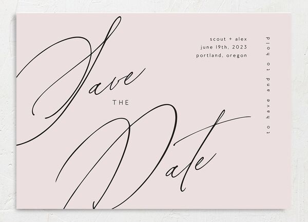 Modern Script Save The Date Cards front
