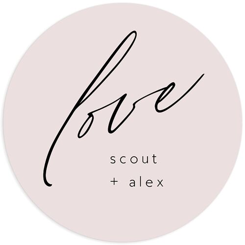 Modern Script Wedding Stickers - 
