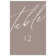 Modern Script Table Numbers Pure White Signature