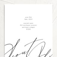 Modern Script Wedding Invitations Pure White Signature No