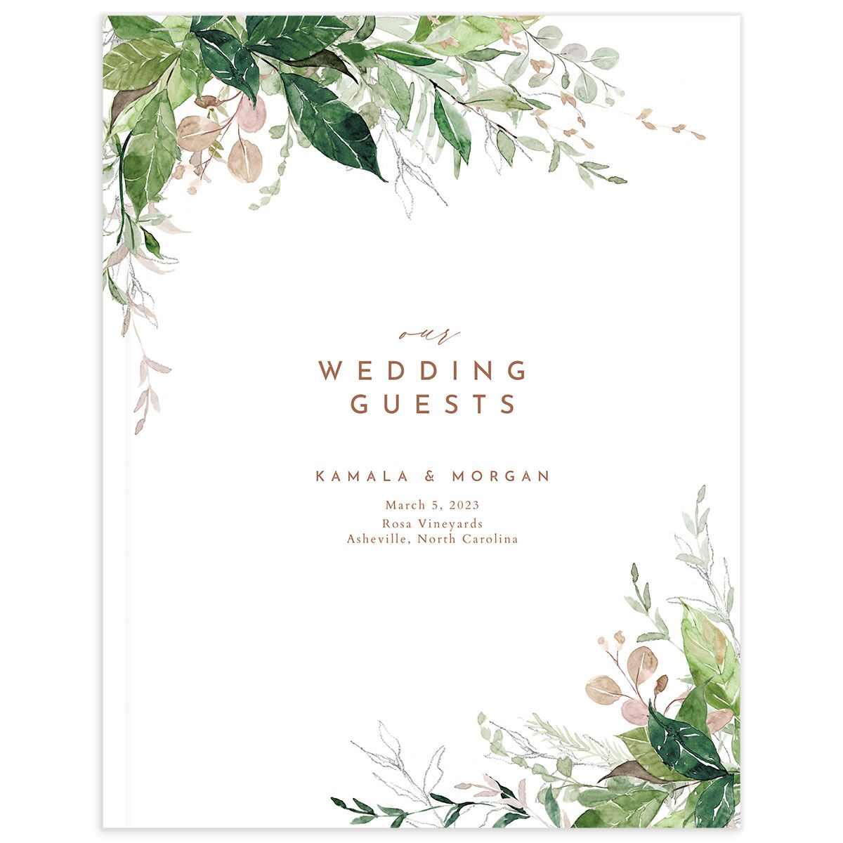 Wild Vines Wedding Guest Book