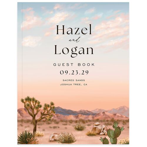 Desert Cactus Guest Books Peach Fuzz
