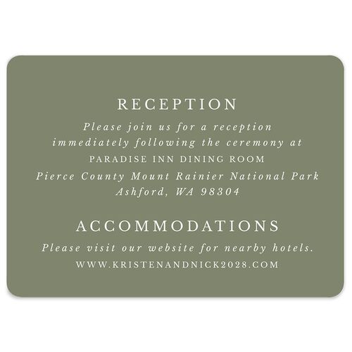 Eucalyptus Frame Wedding Enclosure Cards Mist Signature Rounded
